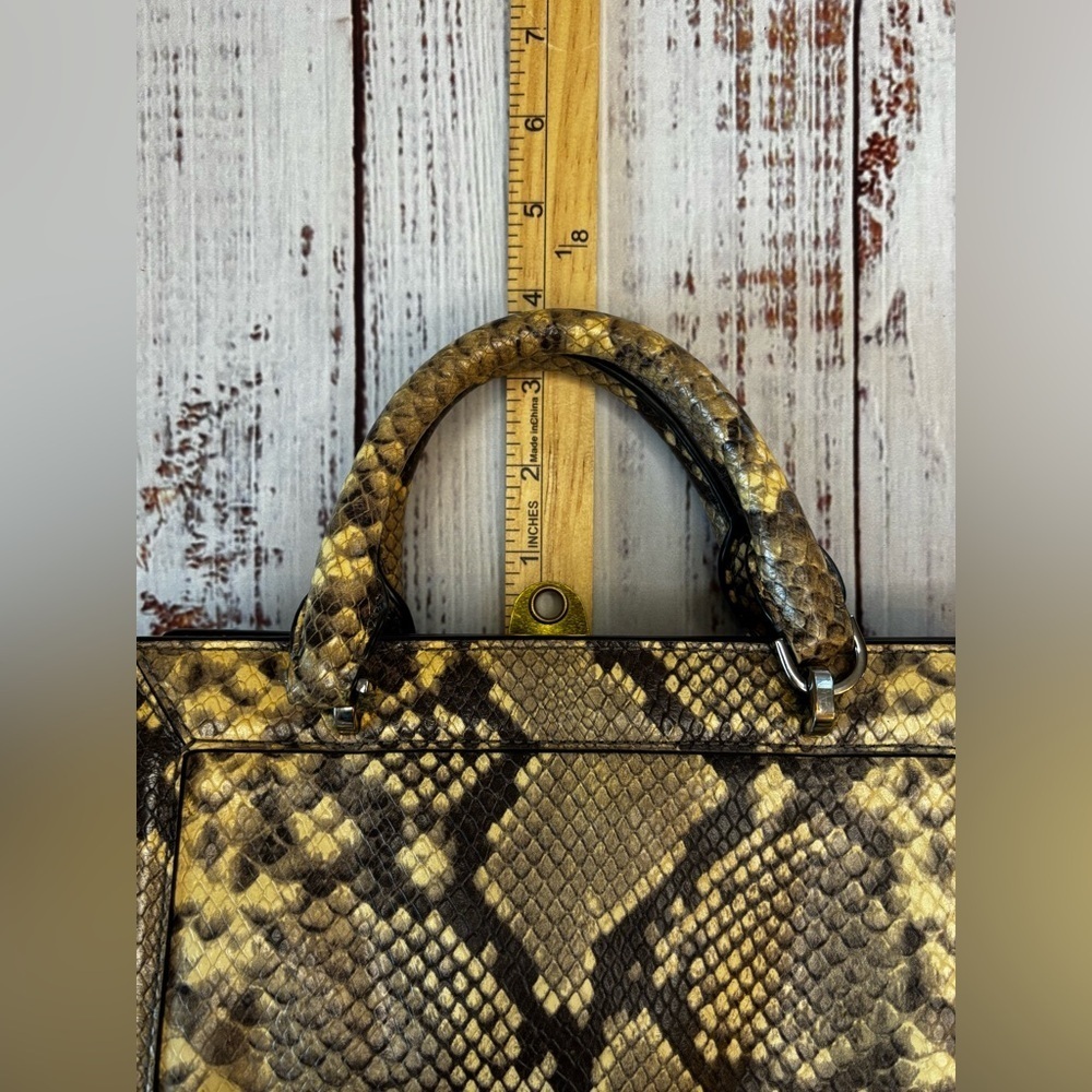 Michael Kors Snake Skin Embossed Satchel - Picture 13 of 16